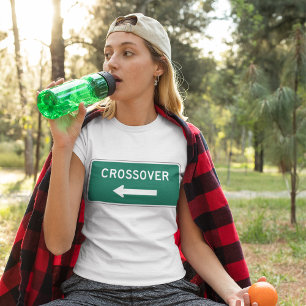 T-shirt Panneau de signalisation routière verte de style a