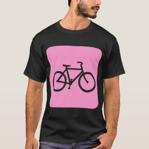 T-shirt Panneau de vélo - Rose
