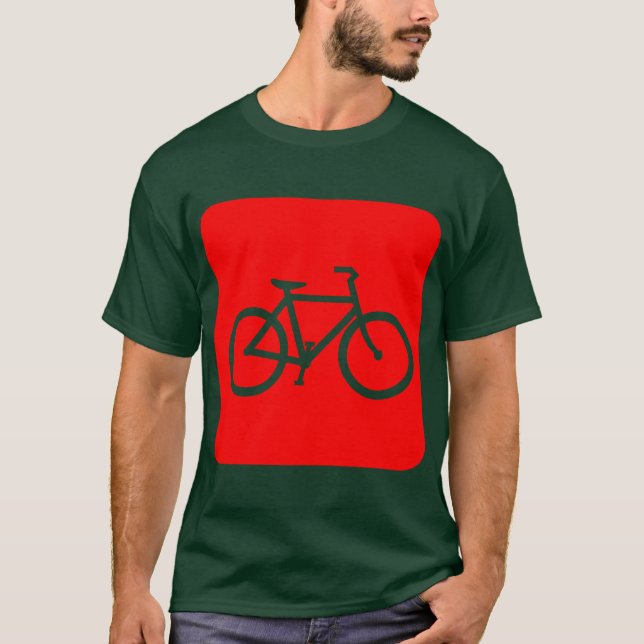 T-shirt Panneau de vélo - Rouge (Devant)