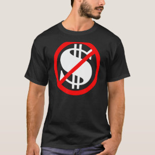T-shirt Panneau Dollar Croisé Pas D'Argent