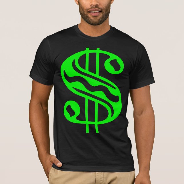 T-shirt Panneau Dollar - Vert (Devant)