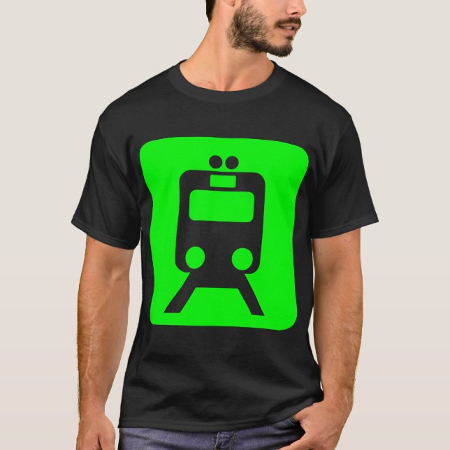 T-shirt Panneau du train - Vert (Devant)
