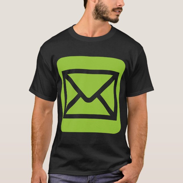 T-shirt Panneau Enveloppe - Martian Green (Devant)