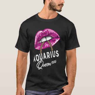 T-shirt Panneau étoile violette Aquarius Queen Zodiac