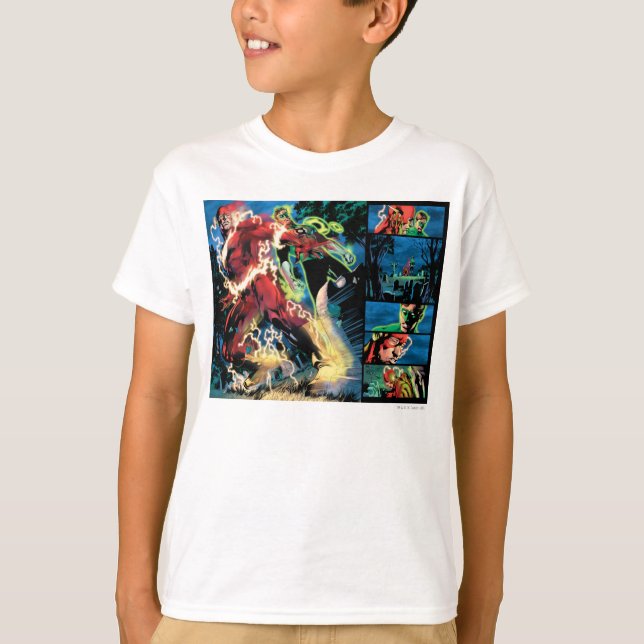 T-shirt Panneau Flash et Lanterne verte (Devant)