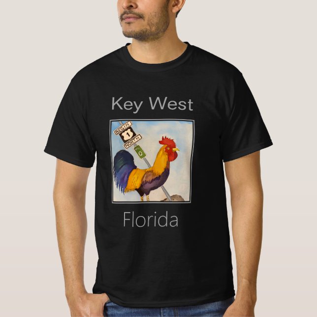 T-shirt Panneau Key West Roster and US Highway 1 (Devant)