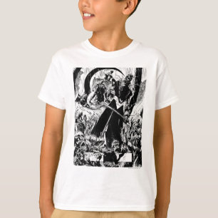 T-shirt Panneau noir de corps de lanterne - noir et blanc