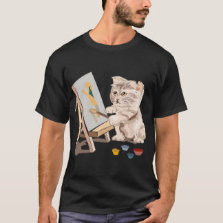 T-shirt Panneau Peinture de chats