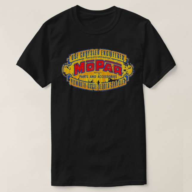 T-shirt Panneau Pièces Mopar vintage (Design devant)
