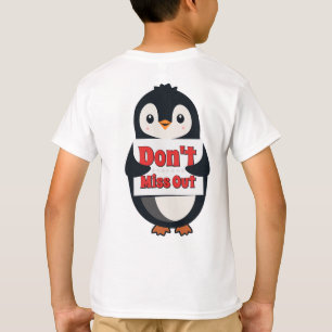 T-shirt Panneau Pingouin : Ne Manquez Rien