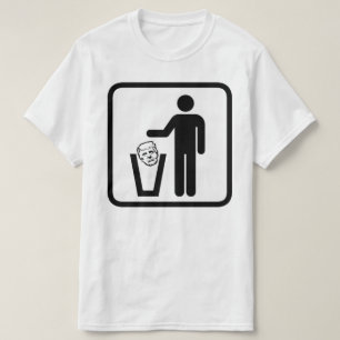 T-shirt panneau poubelle