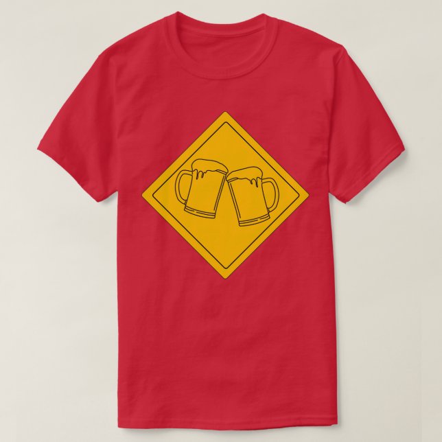 T-shirt Panneau pour les amateurs de bière (Design devant)
