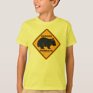 T-shirt Panneau routier de danger de wombat