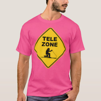 T-shirt Panneau routier de la zone de ski de télémark