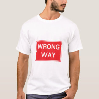 T-shirt Panneau routier faux de manière