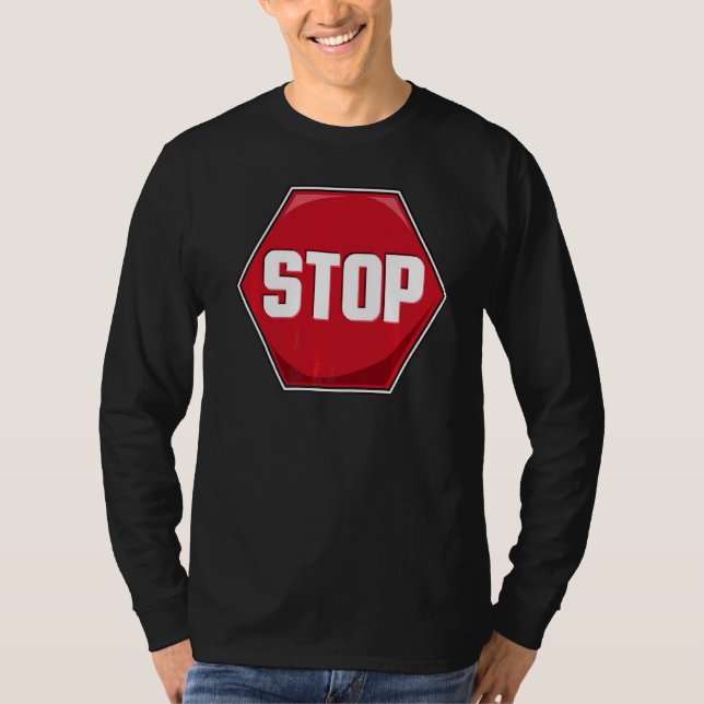 T-shirt Panneau routier Stop (Devant)