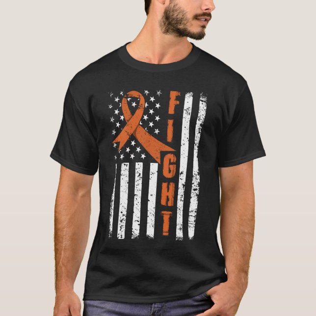 T-shirt Panneau ruban orange - Leukemia Awareness_fullprin (Devant)