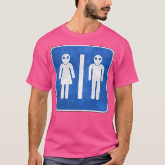T-shirt Panneau Toilette Alien