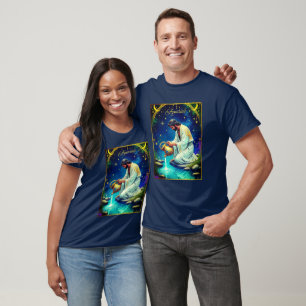 T-shirt Panneau Zodiac Aquarius sous ciel étoilé