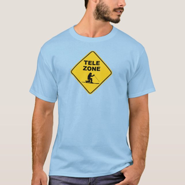 T-shirt Panneau Zone de ski de télémark (Devant)
