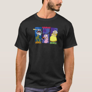 T-shirt Panneaux de groupe de Courage le chien couard