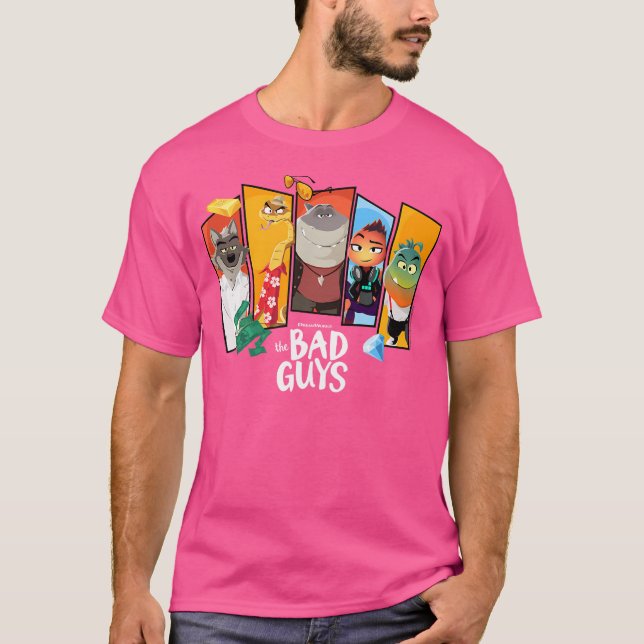 T-shirt Panneaux de groupe de personnages de personnages d (Devant)