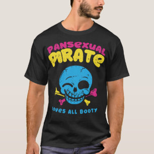 T-shirt Pansexual Pirate Aime tous butin drôle lgbt pride