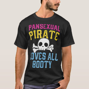 T-shirt Pansexual PIrate aime tous les booty LGBT Pride cr
