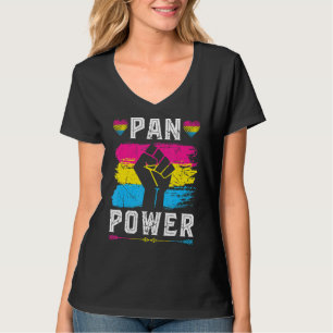 T-shirt Pansexual Pride Pan Power Pansexualité Vintage