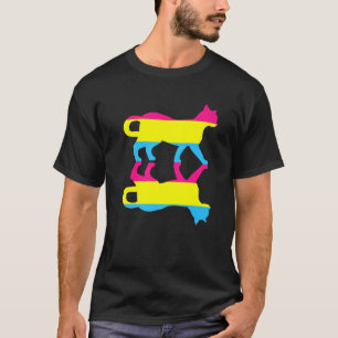 T-shirt Pansexualité Drapeau Animal Chat Droits de l'Homme