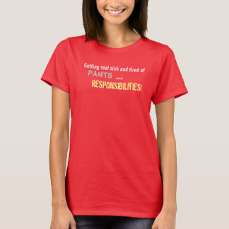 T-shirt Pantalon et responsabilités