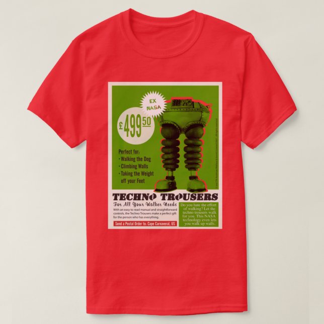 T-shirt Pantalons Wallace et Gromit Techno (Design devant)