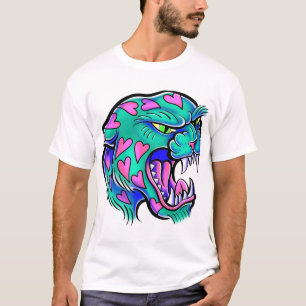 T-shirt Panther Hearts New School par Storey Art