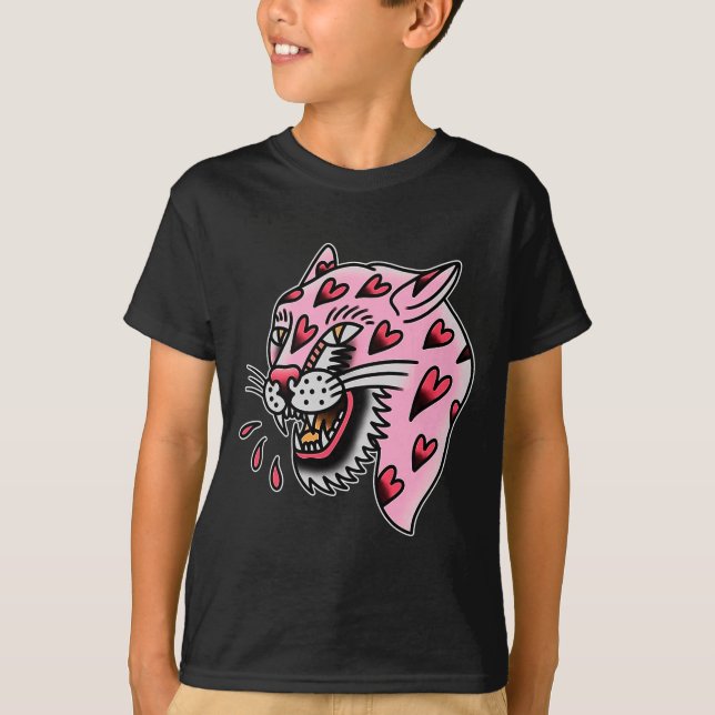 T-shirt Panther Nk X Heart Love Traditional Premium Tri-bl (Devant)