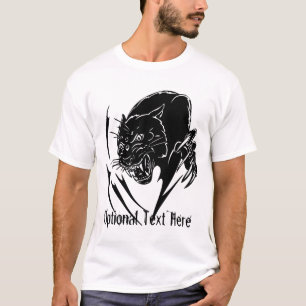 T-shirt Panther noir en noir et blanc