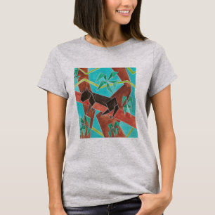 T-shirt Panthère de la jungle Original Art abstrait
