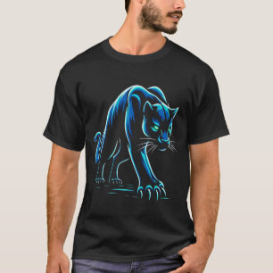 T-shirt Panthère de Neon, Panthère de Prowling