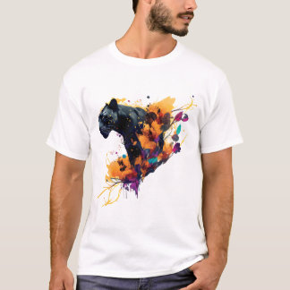 T-shirt Panthère noire bête activée