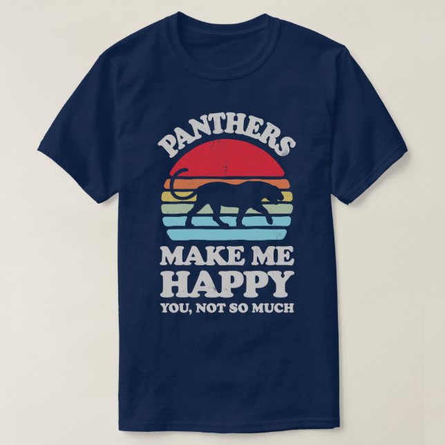 T-shirt Panthers me rendre heureux Sunset Retro pour homme (Design devant)