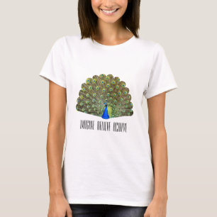 T-shirt Paon bleu magnifique