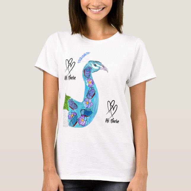 T-shirt Paon Bonjour (Devant)