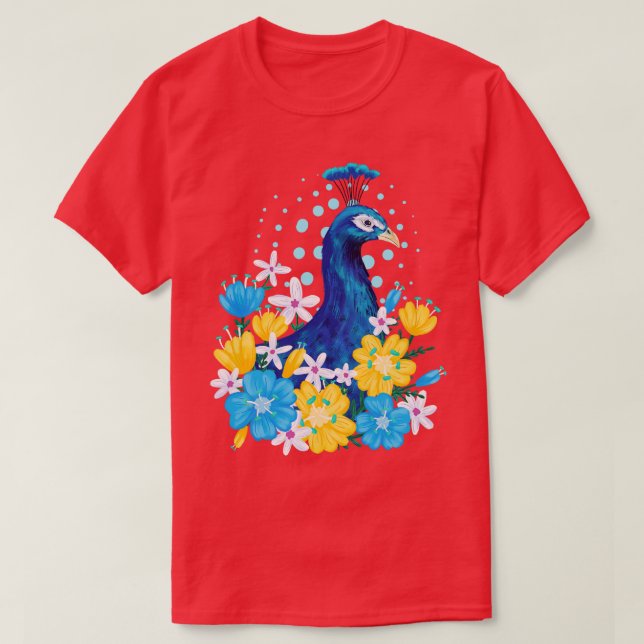 T-shirt Paon floral (Design devant)