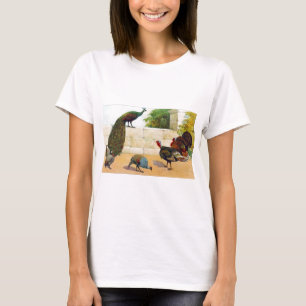 T-shirt Paon, la Turquie, et pintade