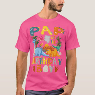 T-shirt Pap De L'Anniversaire Garçon T-Rex Dinosaur Parti 