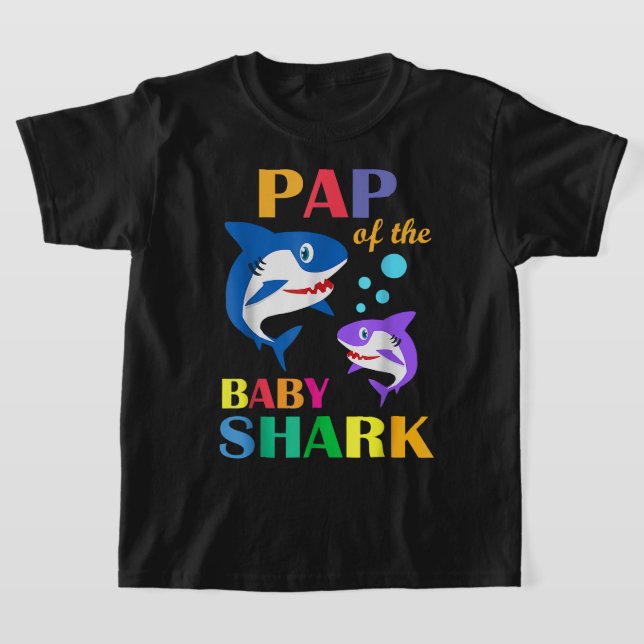 T-shirt Pap Du Bébé Birthday Shark Pap Shark Noël (Poser)