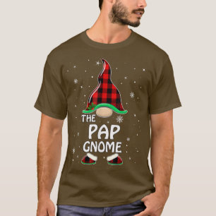 T-shirt Pap Gnome Buffalo Plaid Correspondant Famille Noël
