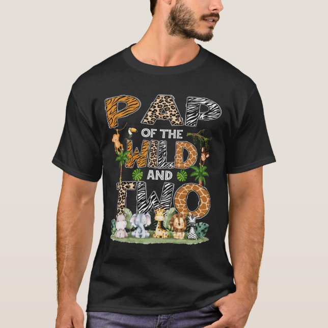 T-shirt Pap Of The Wild Et Deux Zoo Safari Jungle Annivers (Devant)