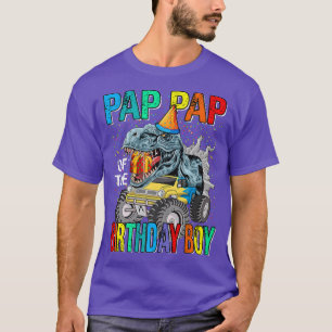 T-shirt Pap Pap De L'Anniversaire Monster Camion Dinosaur