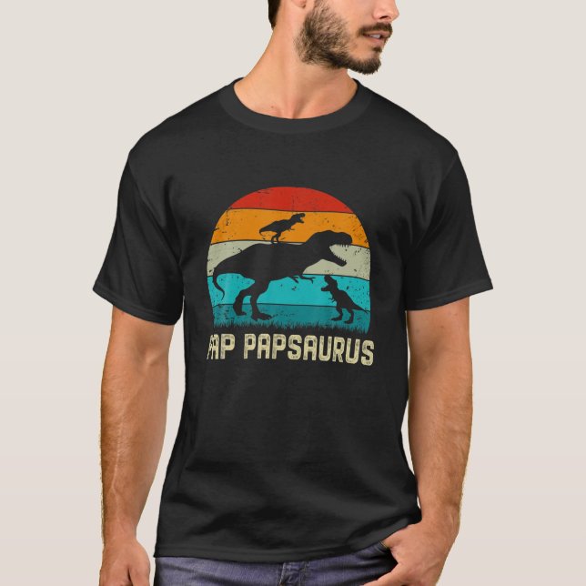 T-shirt Pap Papsaurus T Rex Dinosaur Fête des pères Pour P (Devant)