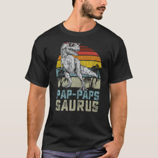 T-shirt Pap Papssaurus Rex Dinosaur Pap Paps Famille Sauru